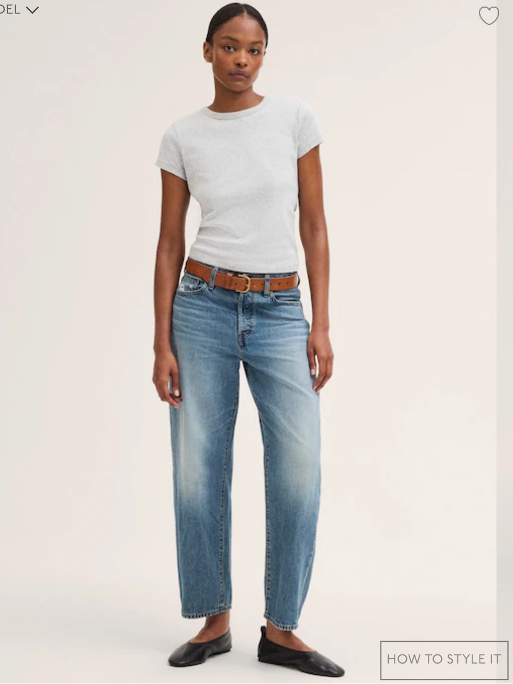 Madewell The Curvy Barrel-Leg Jean - Solstice WashRigid ‼️repaired‼️
